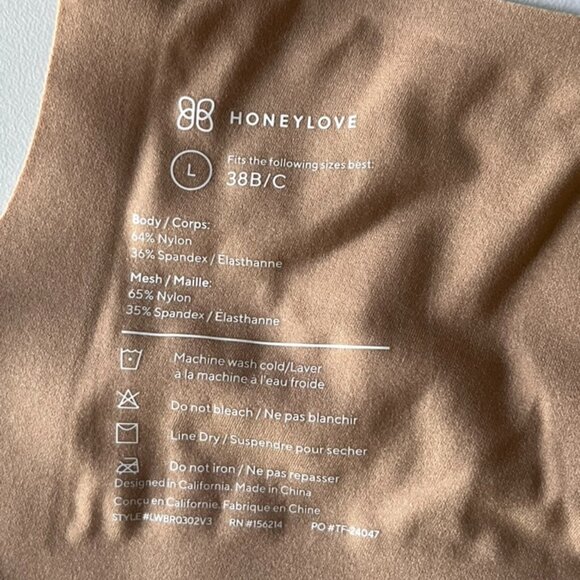 NWT Honeylove CrossOver Bra in Sand Size Large 38B/C - Picture 6 of 7